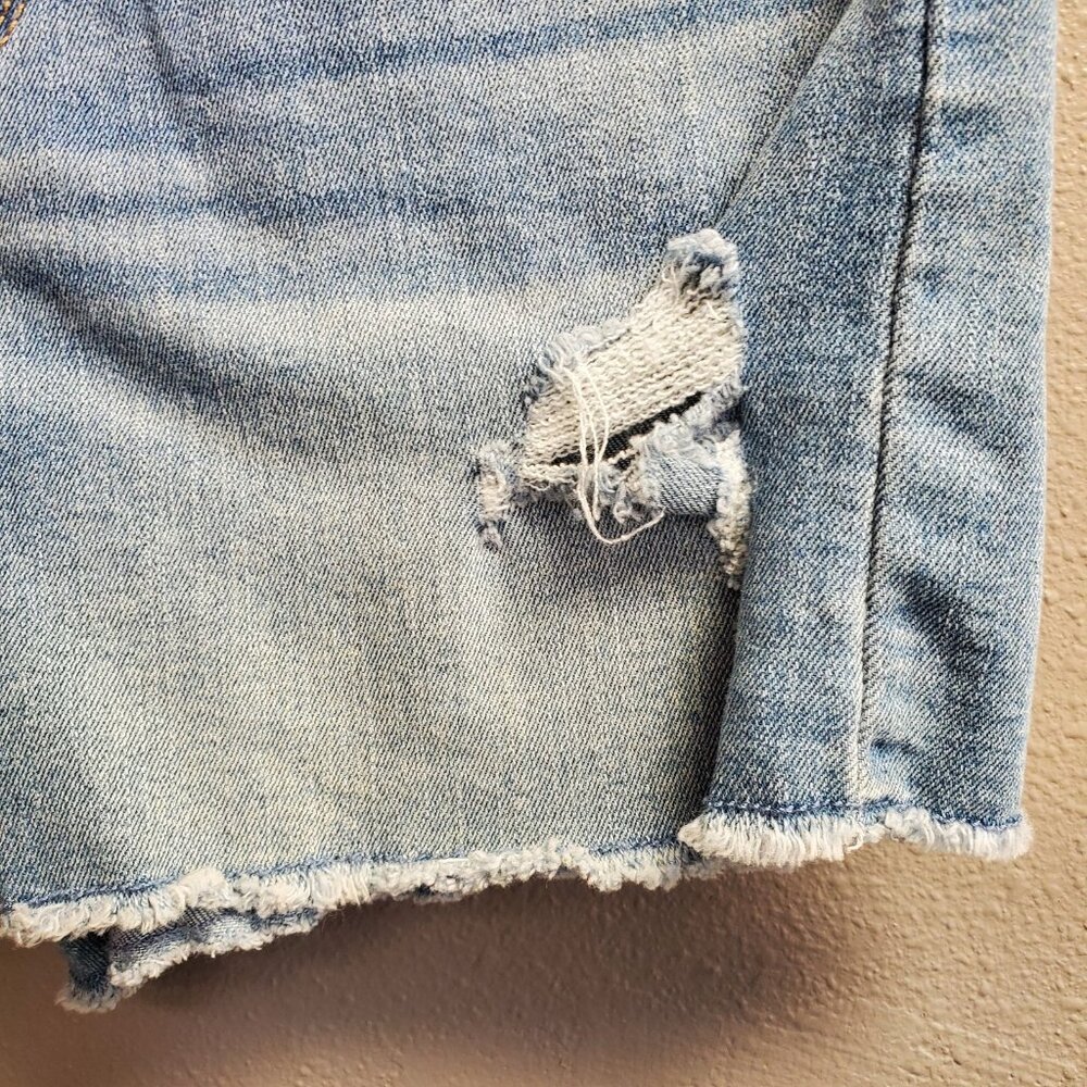 No Boundaries Shorts Womens 7 Distressed Denim High Rise Curvy 3" Inseam Summer - Picture 3 of 11